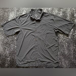 NIKE Dri-Fit Dark Gray Button Down Casual Shirt Size XL